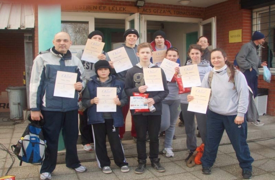 Szegedi bokszolók a teljesítménytúrán.